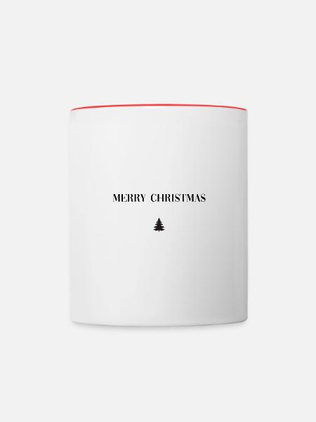 Merry Christmas, Weihnachtspulli, Geschenkidee - Tasse zweifarbig - Weiß/Rot