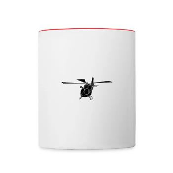 EC 145 AH145 Hubschrauber Helikopter Helicopter - Tasse zweifarbig - Weiß/Rot - Vorne