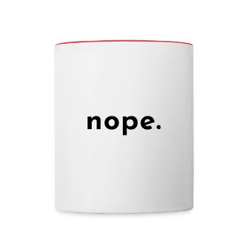 Nope. no. No - Contrasting Mug - white/red - Front
