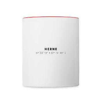 Herne coordinates - Contrasting Mug - white/red - Front