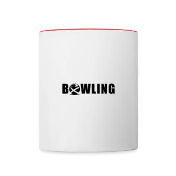 Bowling - Mon sport - Mug contrasté - blanc/rouge - Devant
