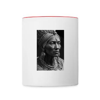 Ce n’est jamais trop tard - Rendu 3D - Mug contrasté - blanc/rouge - Devant