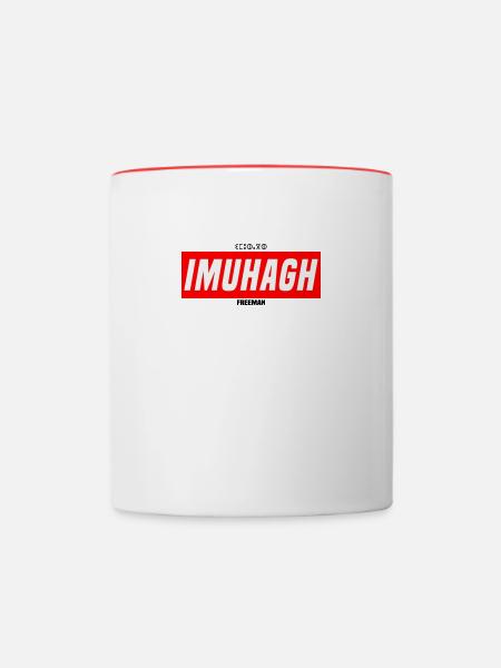 IMUHAGH - Tasse zweifarbig - Weiß/Rot
