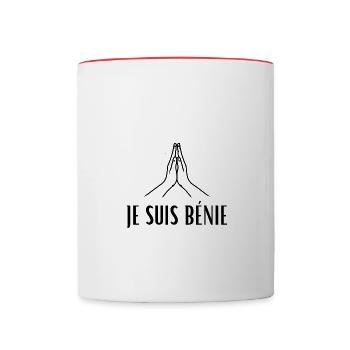 Je suis bénie - Mug contrasté - blanc/rouge - Devant