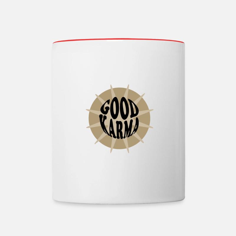 good Karma - Tasse zweifarbig - Weiß/Rot