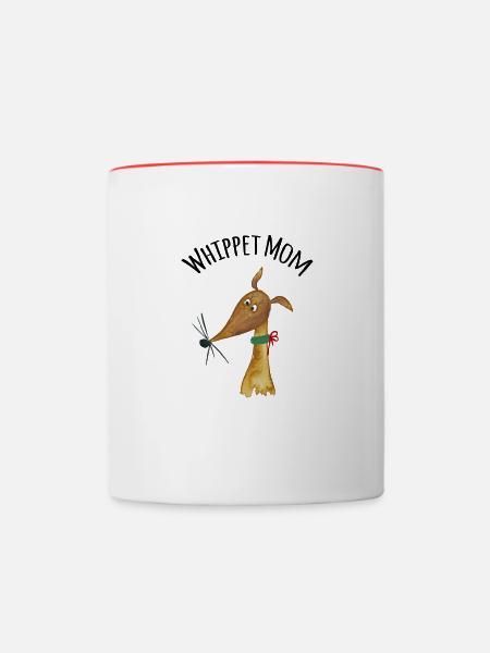 Whippet Mom fawn - Tasse zweifarbig - Weiß/Rot