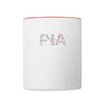 pia - Tasse zweifarbig - Weiß/Rot - Vorne