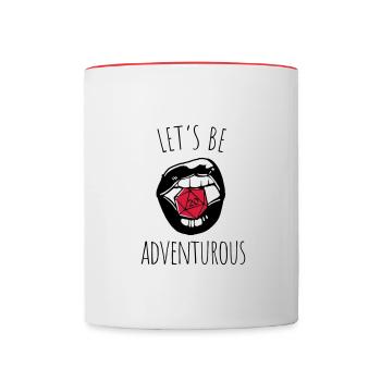 pen and paper shirt adventurous - Contrasting Mug - white/red - Front
