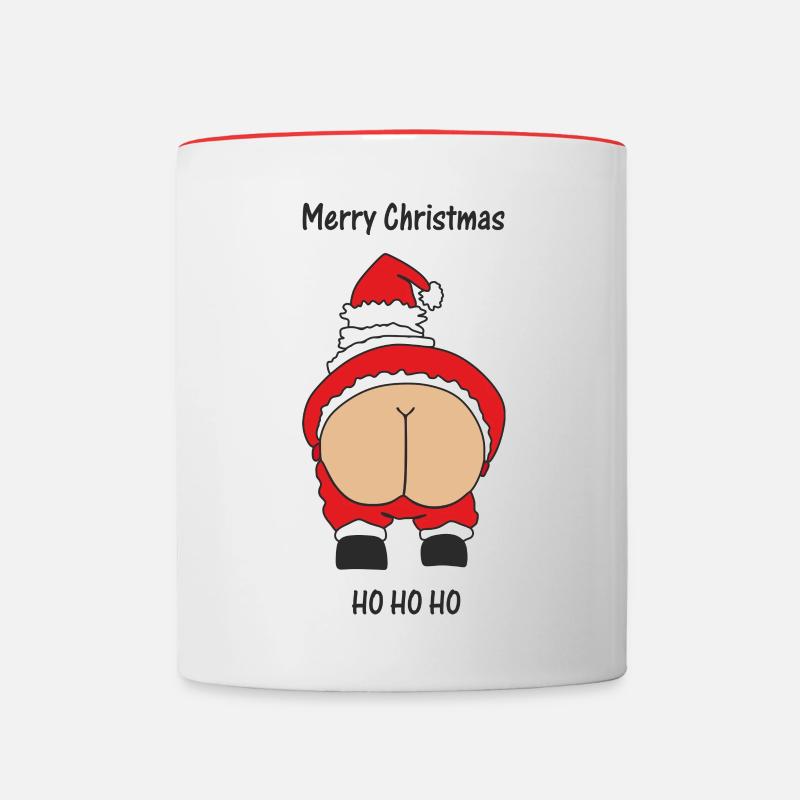 Rude Santa - Contrasting Mug - white/red