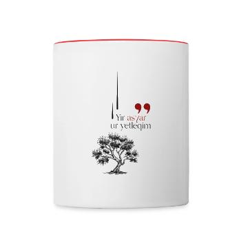 Amazigh proverb - Contrasting Mug - white/red - Front