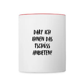 May I offer you the goodbye? And bye! - Contrasting Mug - white/red - Front