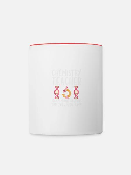 Immer Lösungen Machen Chemielehrer - Tasse zweifarbig - Weiß/Rot
