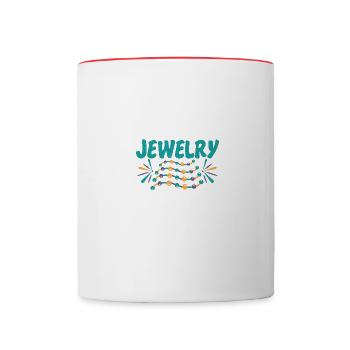 Je fais un expert en bijoux - Mug contrasté - blanc/rouge - Devant