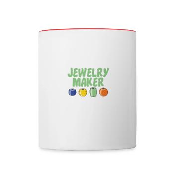 Je suis un expert en fabrication de bijoux - Mug contrasté - blanc/rouge - Devant