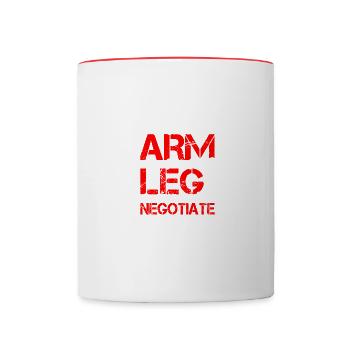 Es Kostete Arm- Und Beinamputierte - Tasse zweifarbig - Weiß/Rot - Vorne