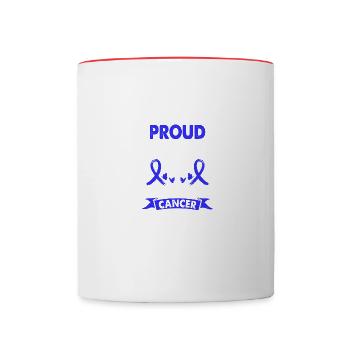 Schwester Von Darmkrebs Warrior Awareness Blue - Tasse zweifarbig - Weiß/Rot - Vorne