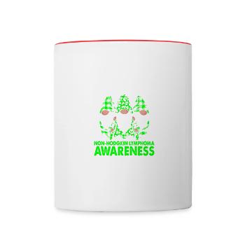 Grünes Band Zur Unterstützung Der - Tasse zweifarbig - Weiß/Rot - Vorne