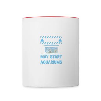 Apropos Aquarien Aquascaping Aquascaper Fishing - Tasse zweifarbig - Weiß/Rot - Vorne