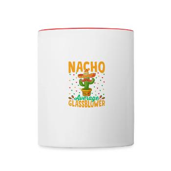 Nacho Average Glassblower Glassblowing Glassworker - Tasse zweifarbig - Weiß/Rot - Vorne