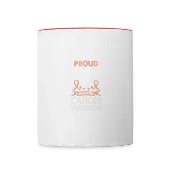 Son of Endometrial Cancer Warrior Consciousness - Contrasting Mug - white/red - Front