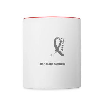 Niemand Kämpft Allein - Tasse zweifarbig - Weiß/Rot - Vorne