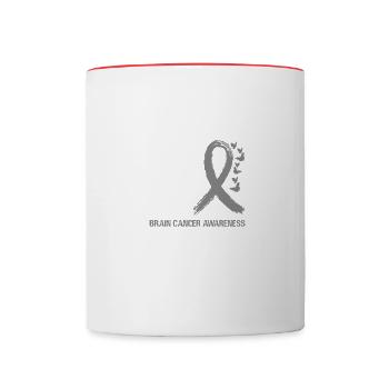 Leur lutte est notre lutte contre le mois de la - Mug contrasté - blanc/rouge - Devant