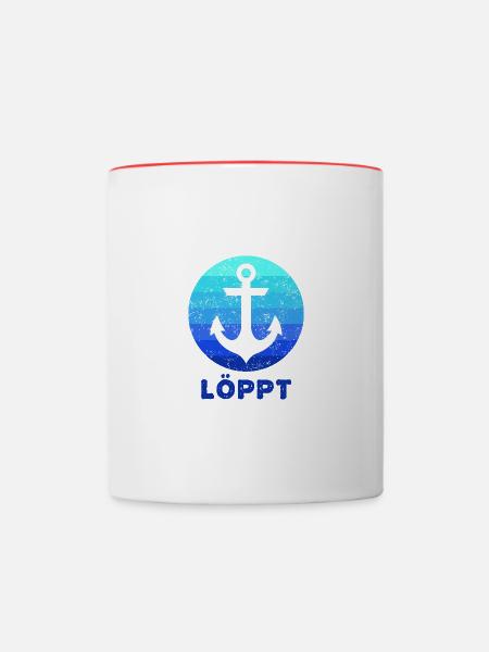Anker Löppt - Tasse zweifarbig - Weiß/Rot
