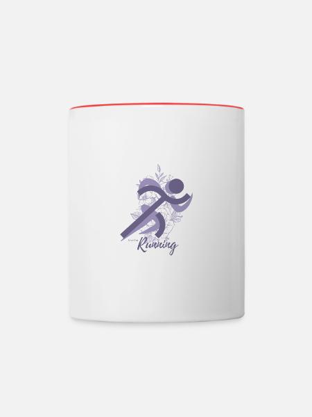 Ausgeführte - Tasse zweifarbig - Weiß/Rot
