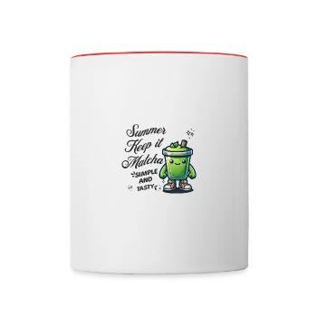 Summer Keep It Matcha - Tasse zweifarbig - Weiß/Rot - Vorne