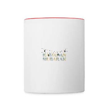 Ramadan Mubarak Fasting Islam - Contrasting Mug - white/red - Front