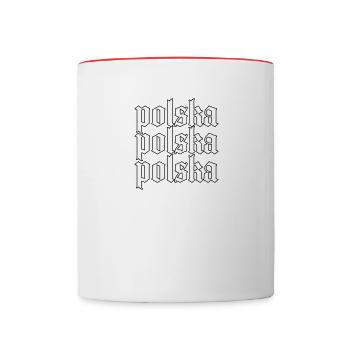 Polska - Mug contrasté - blanc/rouge - Devant