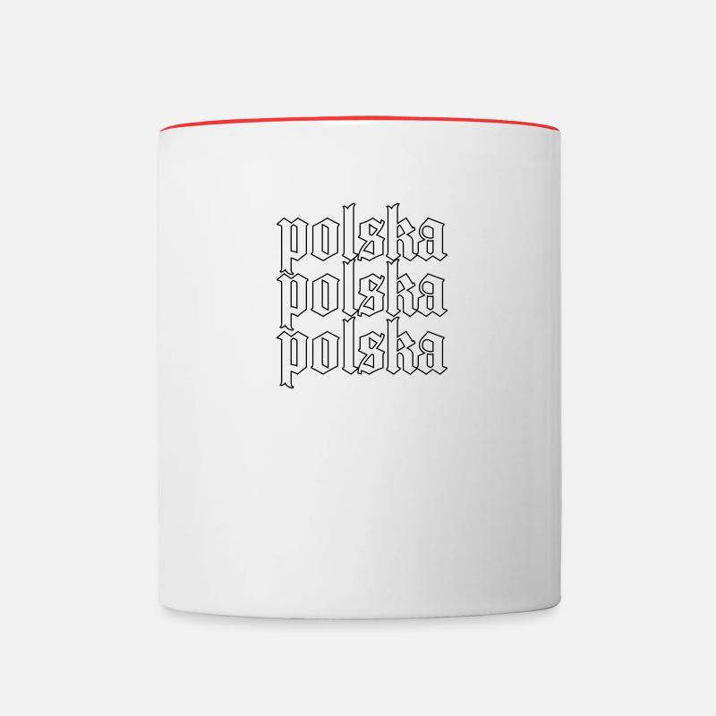 Polska - Mug contrasté - blanc/rouge