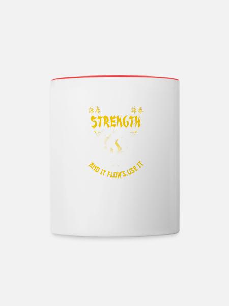 WingTsun - Tasse zweifarbig - Weiß/Rot