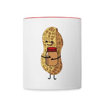 Arachide Douce (b) - Mug contrasté - blanc/rouge - Devant