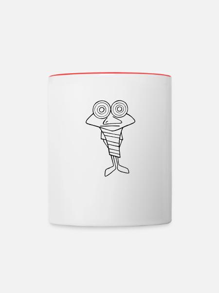Monster "Hypno" - Tasse zweifarbig - Weiß/Rot