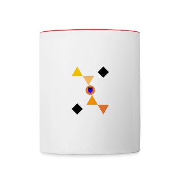 Crazy Ecke - Tasse zweifarbig - Weiß/Rot - Vorne