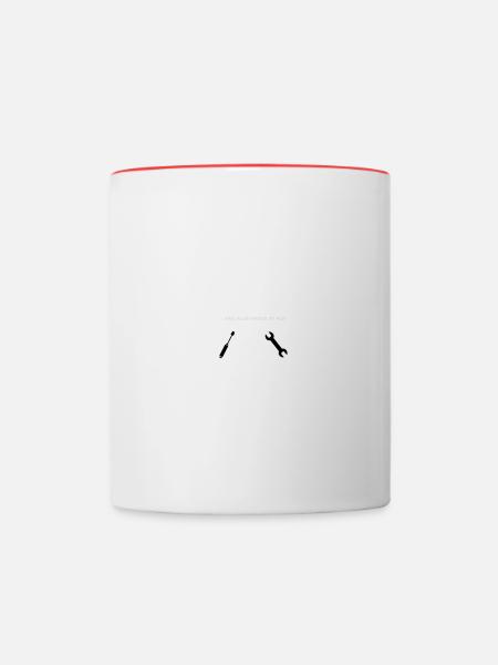 Schrämper "Weil alles andere ist Mist" - Tasse zweifarbig - Weiß/Rot