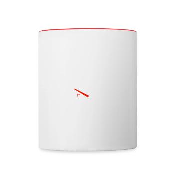Kaffee tanken Kaffeetankstelle Kaffee Geschenk - Tasse zweifarbig - Weiß/Rot - Vorne
