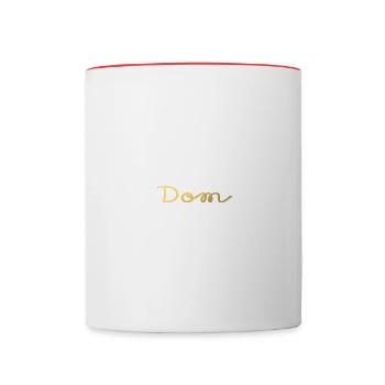 dom bdsm sous-kinky - Mug contrasté - blanc/rouge - Devant