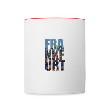 FRA-NKF-URT CITY SKYLINE FRANKFURT - Tasse zweifarbig - Weiß/Rot - Vorne