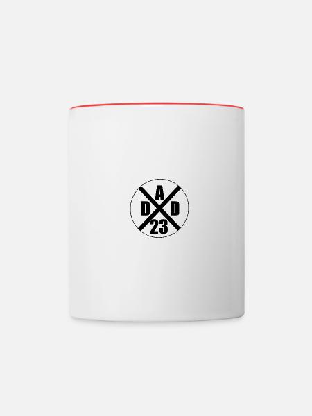 DAD 23 dad23 - Tasse zweifarbig - Weiß/Rot