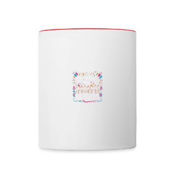 Despedida De Loonetera Party Design - Mug contrasté - blanc/rouge - Devant