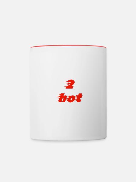 2 Hot - Tasse zweifarbig - Weiß/Rot