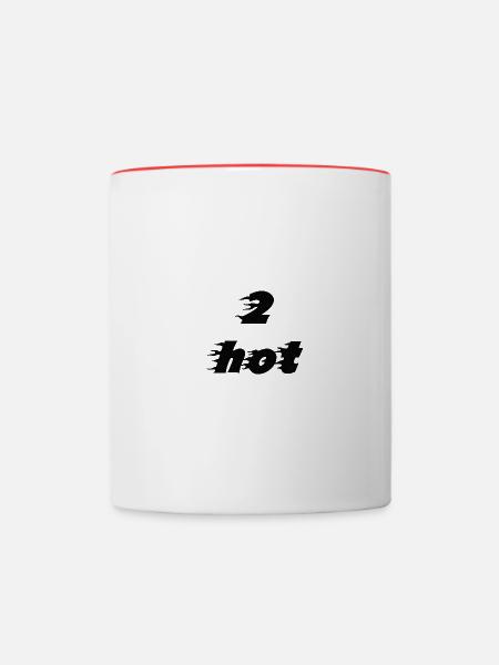 2hot black - Tasse zweifarbig - Weiß/Rot