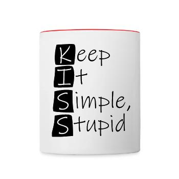 principe du baiser - Mug contrasté - blanc/rouge - Devant