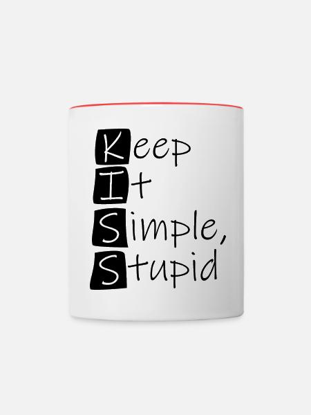kiss principle - Tasse zweifarbig - Weiß/Rot