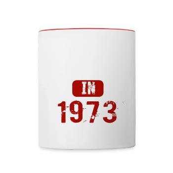 Legends Are Born In 1973 - Contrasting Mug - white/red - Front