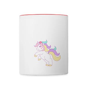 The Prettiest Unicorns Born In June Birthday - Contrasting Mug - white/red - Front