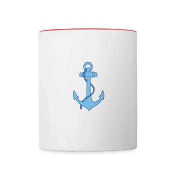 I Am Captain White - Contrasting Mug - white/red - Front