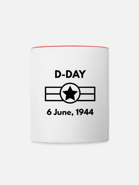 D- Day Normandy landings - Tasse zweifarbig - Weiß/Rot